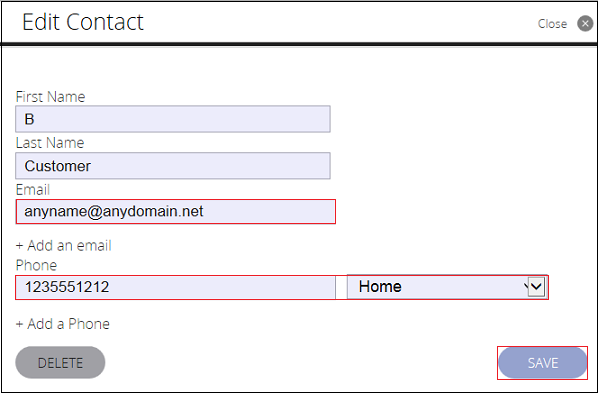 Edit Contacts