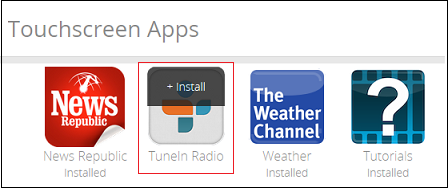 Subscriber Portal - Install Touchscreen App