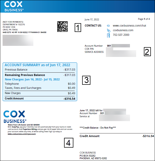 How to Read Your Cox Bill