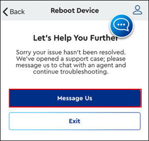 Image of Message Us button