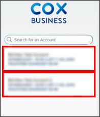 Image of multiple accounts on home screen