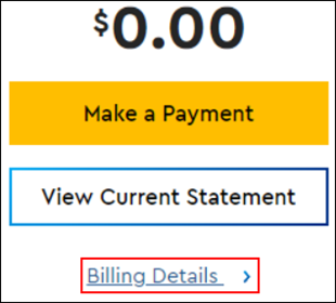 Image of MyAccount Billing Details link