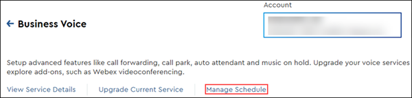 Image of Manage Schedule link