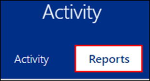 Image of Activity window Reports button