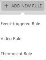 image of the add new rule drop down menu