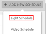 Image of new automation light schedule selection
