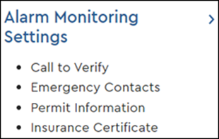 image of the Alarm Monitoring Settings icon