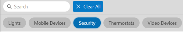 Image of Filter with Security selected