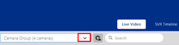 image of the video camera group drop-down