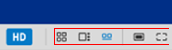 image of the video layout and size icons