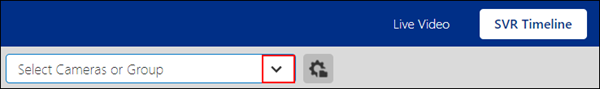 image of the Select Camera or Group dropdown