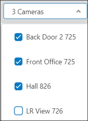 image of Select Cameras option