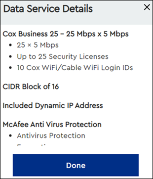 Image of Data Service Details