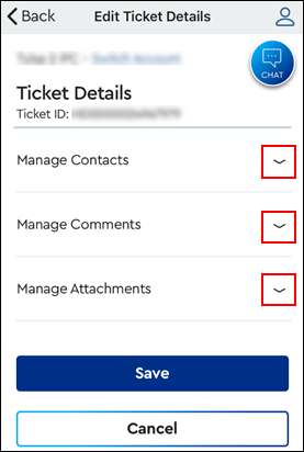Image of Edit Ticket Details Screen