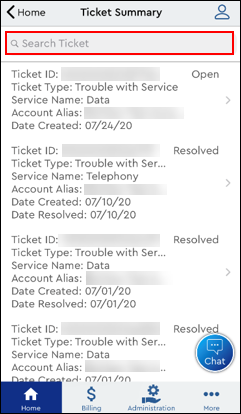 Image of Ticket Summary screen