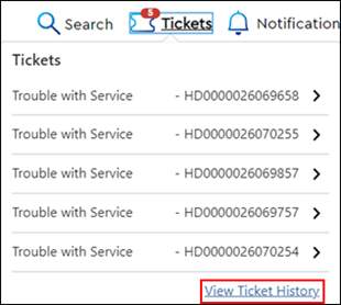 Image of View Ticket History
