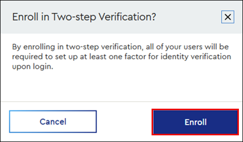 Enrolling or Unenrolling From Two-step Verification Online
