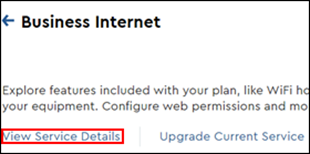 Image of View Service Details link