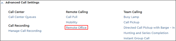 Image of Remote Office link