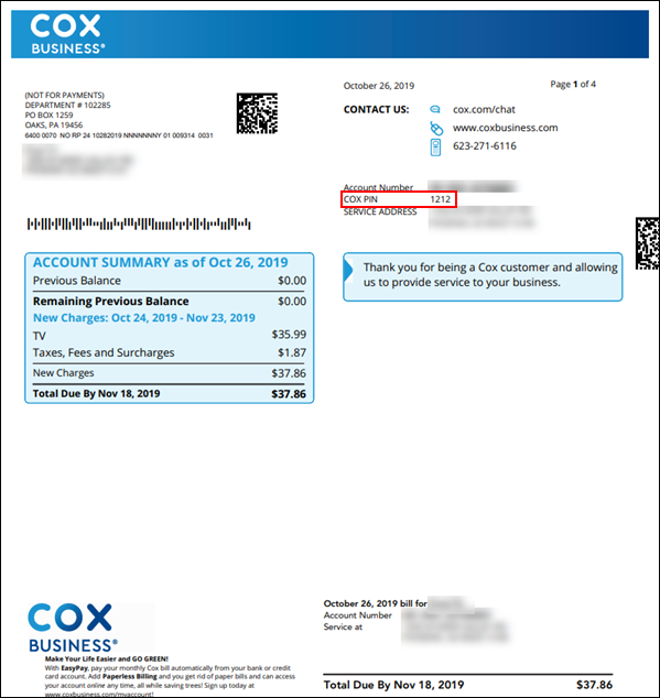cox com pay bill