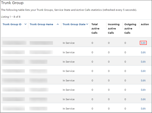 image of clicking edit next to a trunk group in myaccount