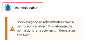 Image of Administrator selection