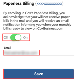 Image of Paperless Billing enrollment