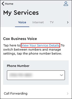 Image of My Services Voice Screen