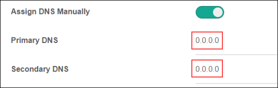Image of the DNS fields