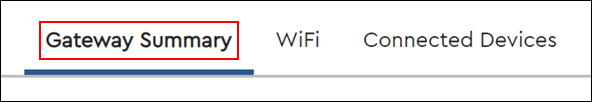 image of the gateway summary tab