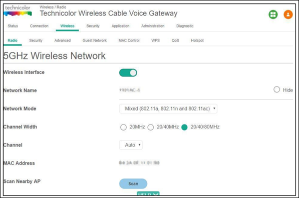 Configuring Technicolor CGA4131 Settings