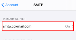 Image of SMTP Screen 