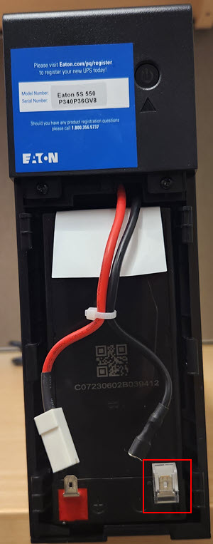 image of black cable port