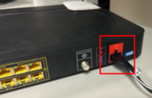 image of router power connection