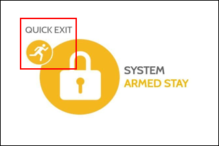 Image of the quick exit icon on the touchscreen