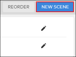 image of the new scene button on the automation scene page