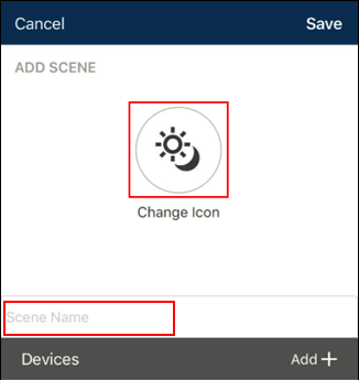 image of scene menu options