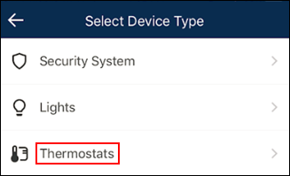 image of the thermostat icon panel
