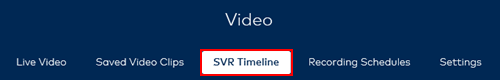 image of the svr menu button