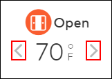 image of the open temperature adjustment icon