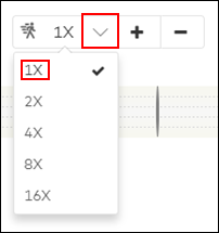 image of the playback speed menu