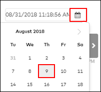 image of day and time select menu options