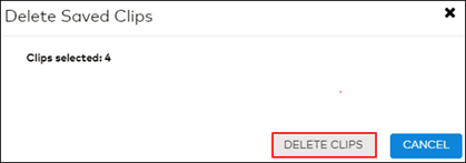 Image of the delete saved clips dialog box