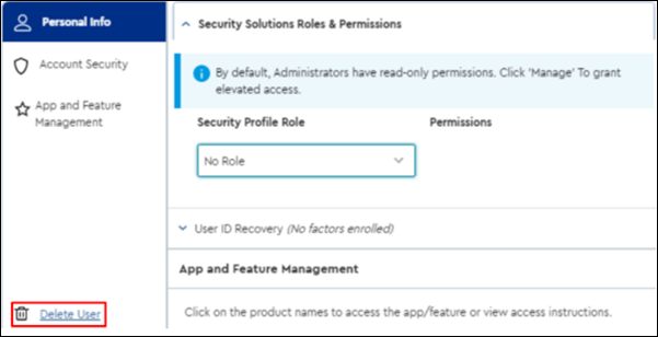 Image of Revoke Security Permission button
