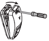 Image of replacing the PowerG motion sensor cover screw