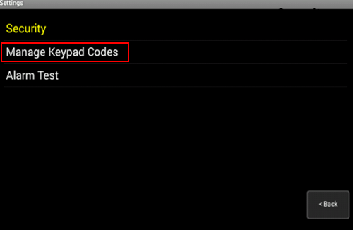 Image of Manage Keypad Codes