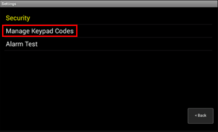 Image of Manage Keypad Codes