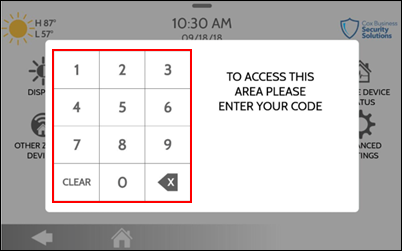 Image of Number Pad for Access Code