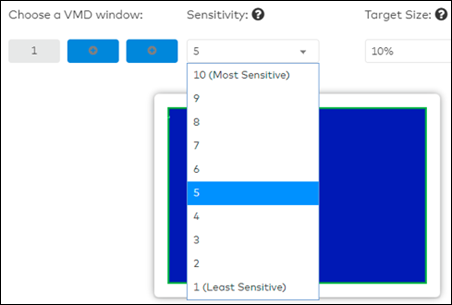 Image of sensitivity adjustment