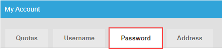Image of Password tab